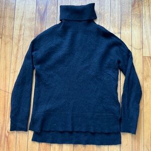 41 Hawthorn Black Cashmere Turtleneck Sweater Quiet Luxury Women’s M